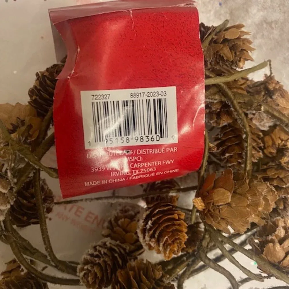 ASHLAND Christmas Snowy Pine cone coiled garland